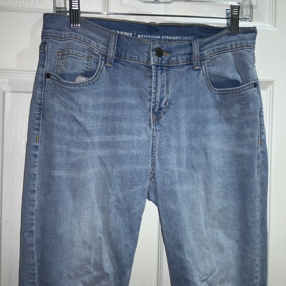 Old Navy Boyfriend Straight Sz 6 Regular denim raw hem distressed msr - Picture 3 of 6